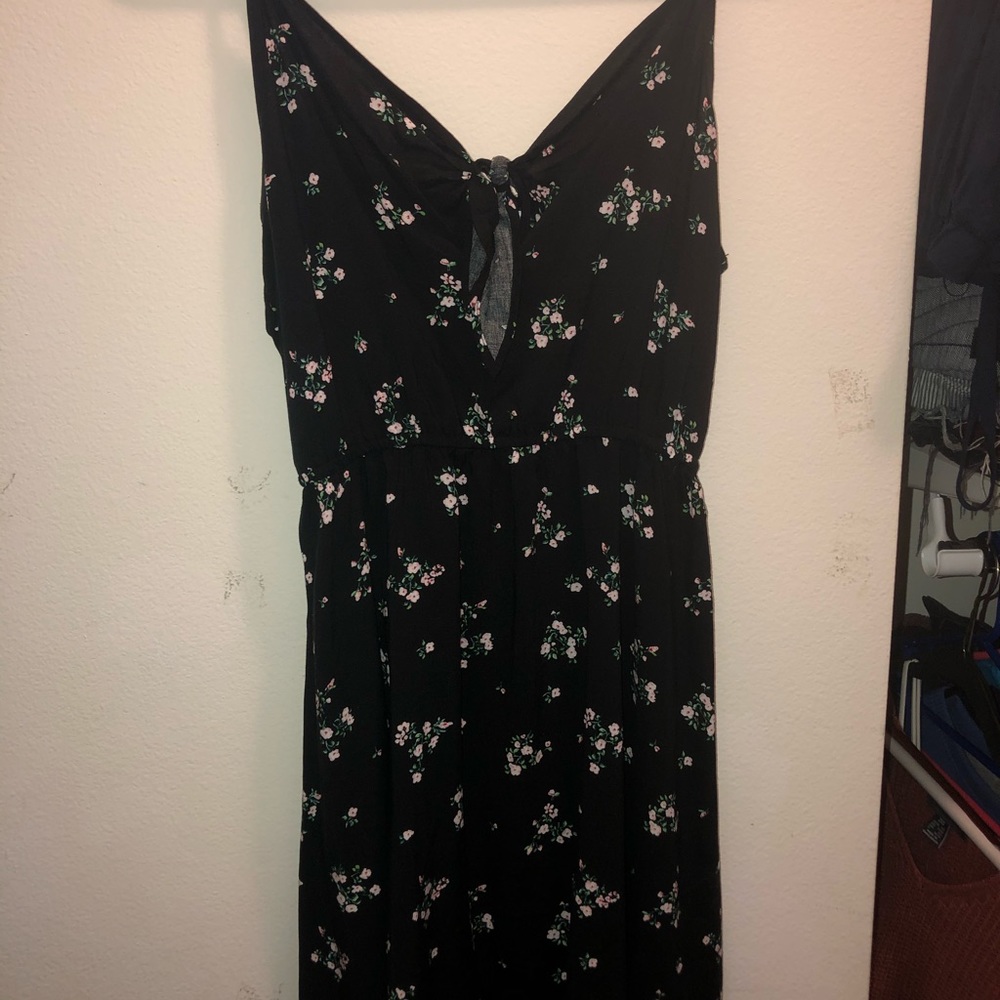 H&M black floral dress